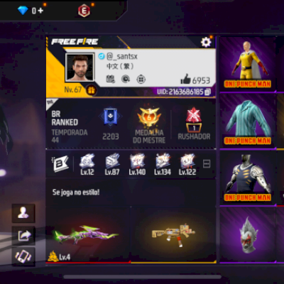 Vendendo conta de Free Fire