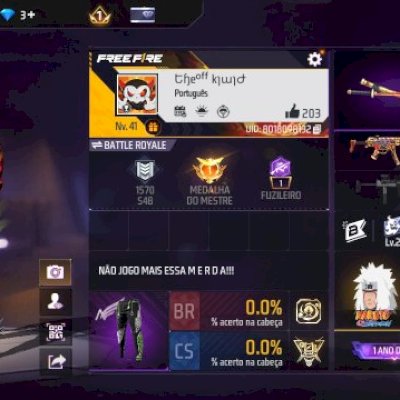 Vende-se conta de free fire por R$85,00