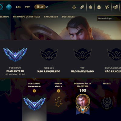 Diamante 3 com 65 Champs e 13 Skins