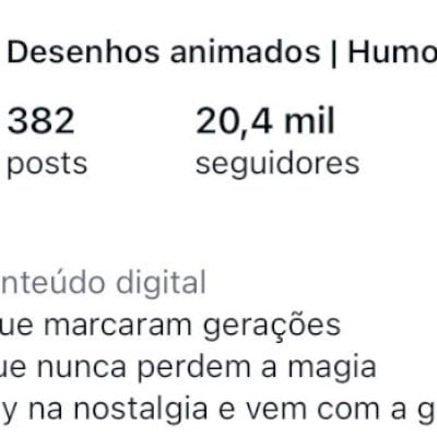 Instagram de humor com 20,4K (crescendo diariamente)