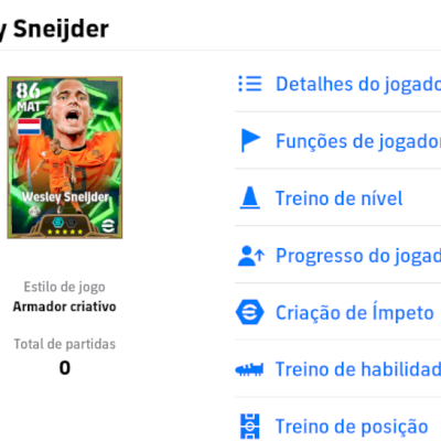 Conta efootball com Wesley Sneijder 106