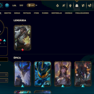 Prata 2 com 50 Champs e 15 Skins