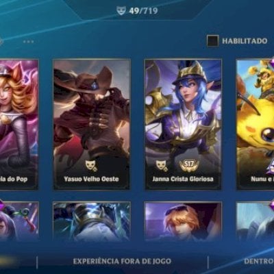 Conta main fadinha com algumas skins