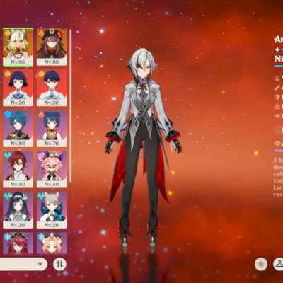 Conta Genshin Impact + 07 personagens T5 + 3900 gemas