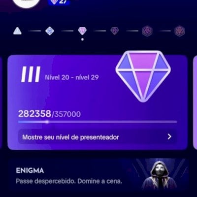 Conta nível 27 de presenteador