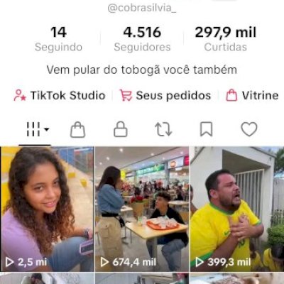 Perfil de vídeos aleatórios TikTok
