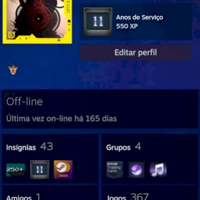 Vendo Conta Steam Com 11 Anos/Nível