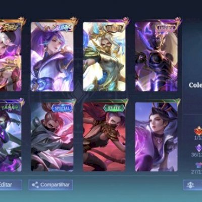 Vendo conta Mobile legends Com todas skins/ Crhomras e estatuas da hanabi