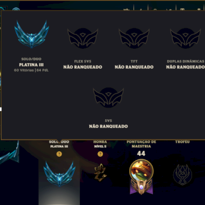 Platina 3 com 35 Champs e 41 Skins