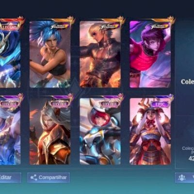 GUSION MITIC/SKIN 100+/HANK MITIC 6X/ EMBLEMAS FULL MAX 60LVL/