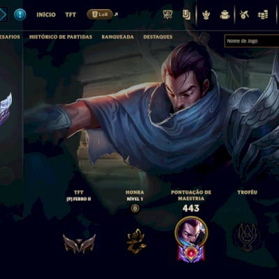 Conta lolzinho lvl 210 - 143 skins - conta de 2012