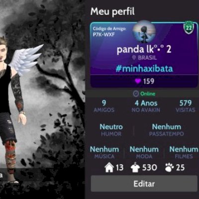 Conta de avakin life com quase 5 anos tem 4 anos e 9 meses