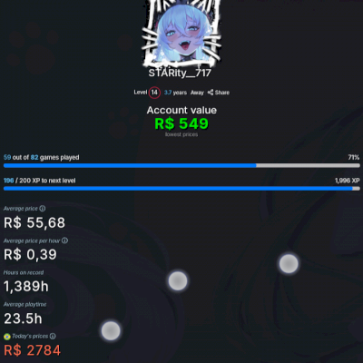 Conta Steam nível 14 de ~4 anos com 51 jogos (Persona 5, NieR, Hollow Knight)