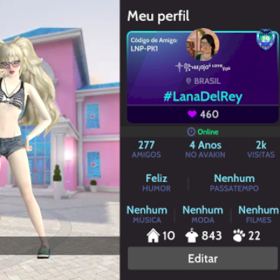 Conta feminina, nível 29, itens raros, itens, conjuntos de animação de crowns/av