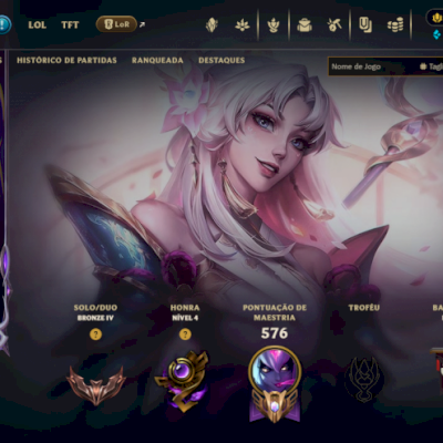 conta do lol mais de 800 skins sair ja