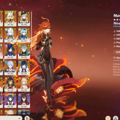Conta de genshin com Mavuika c3 + bis chasca c3 + bis mt bem cuidada mavu top1%