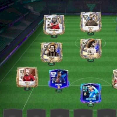 Conta FC MOBILE GER 121 com o BALE E COURTOIS UCL