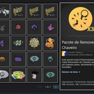 Conta CS prime + medalhas + broches