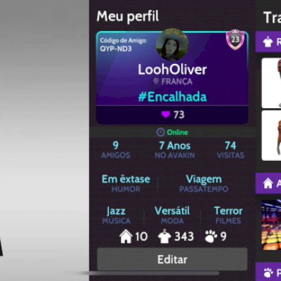 CONTA AVAKIN ANTIGA COM MUITOS ITENS