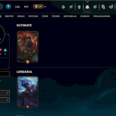 Ouro 4 com 60 Champs e 17 Skins