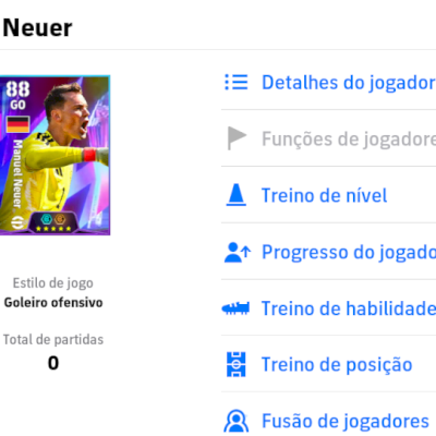 Contas efootball com Neuer 107
