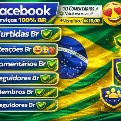 Facebook Somente Serviços Brasileiros_Amigos-Comentários Gênero-Curtidas-Reações