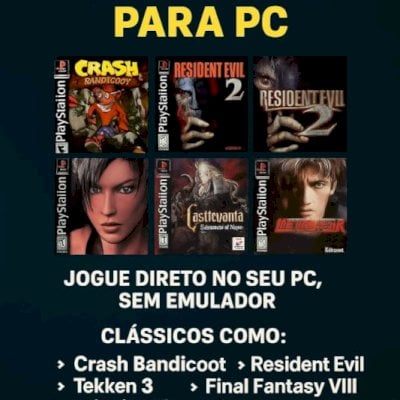 🎮 PACK COM 60 JOGOS DE PS1 PARA PC – PRONTO PRA JOGAR!