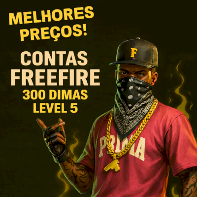 FREE FIRE/CONTAS LEVEL 5/COM 300 DIAMANTES