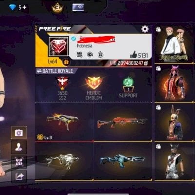 Conta de free fire gemadinha prime 3 indonésia