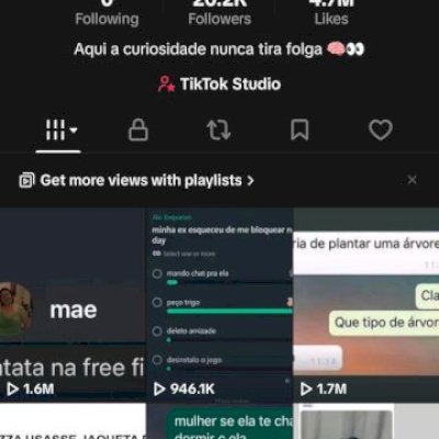 Conta Tiktok +20k, vários vídeos viralizados, pronta pra monetizar