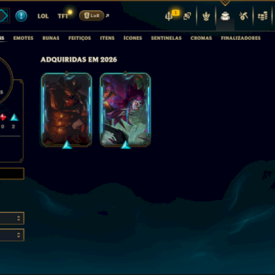 Unranked com 35 Champs e 2 Skins