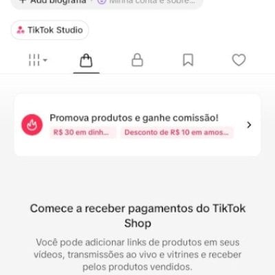 CONTA DO TIKTOK COM SHOP ATIVO +2,3K SEGUIDORES (ENGAJAMENTO REAL)