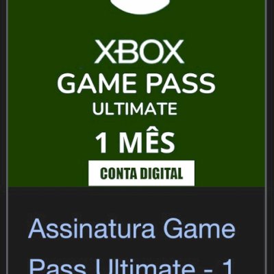1 mês de Game pass