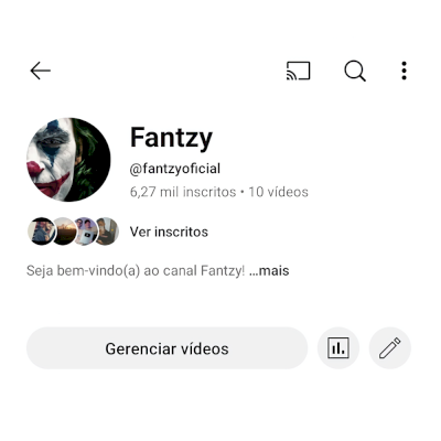 Canal de YouTube com +D 6 MIL INSCRITOS! 🔥😱