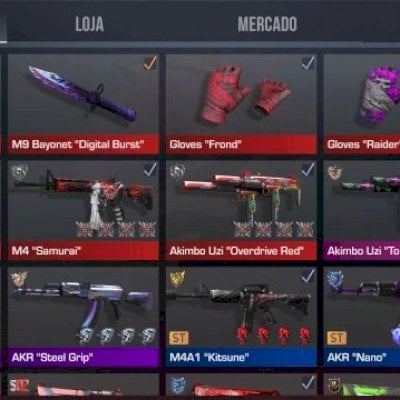 conta de standoff2 com skins caras