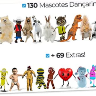 Pack mascotes dançantes