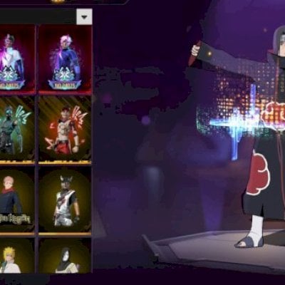 Conta top com itachi ump rubi 2 transformação 1 animação de entrada xm8 att