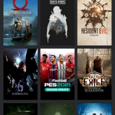 Conta steam com vários jogos, incluindo god of war e days gone