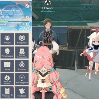 Conta ar 57 genshin, com skirk columbina e varios outros t5.