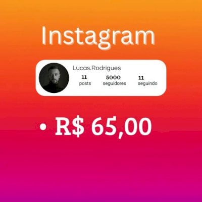 Conta com 5000 seguidores