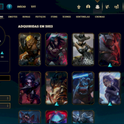 Conta LOL 2015 / lvl 210 / Plat IV / 74 Skins