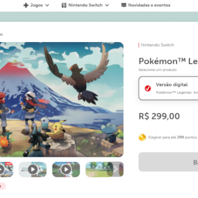 CONTA COM POKEMON VIOLET E POKEMON LEGENDS ARCEUS