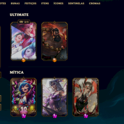 CONTA LOL LVL 550 221 skins, MONO KATARINA 14/15 skins