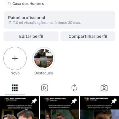 Conta de Instagram engajada