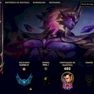 Conta segura/ desde a season 6/344 skins/todos os champs ex-dima