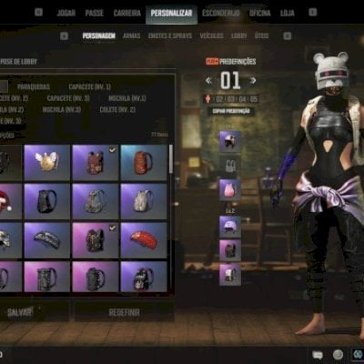 Conta PUBG Tier 5 Lvl 330- 4 armas lendárias progressivas