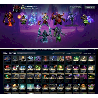 Vendo Dota 2 com Arcanas Exclusivas + Elo está Arconte