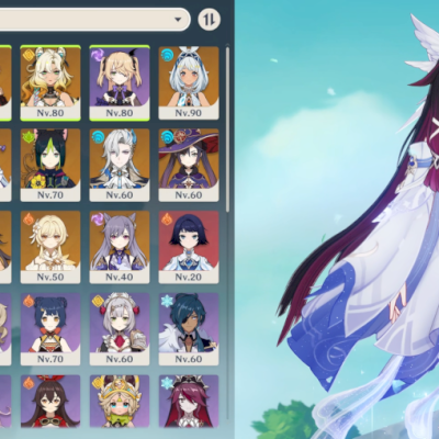 Conta AR 56 Com Columbina - Kazuha e skin da Yelan