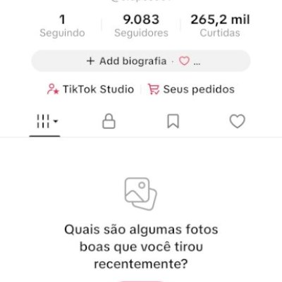 Conta TikTok com 9 Mil Seguidores