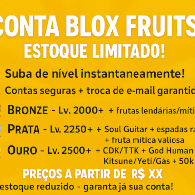 Blox Fruits - Venda de Contas Tops e Fruta Mítcas [ESTOQUE LIMITADO]